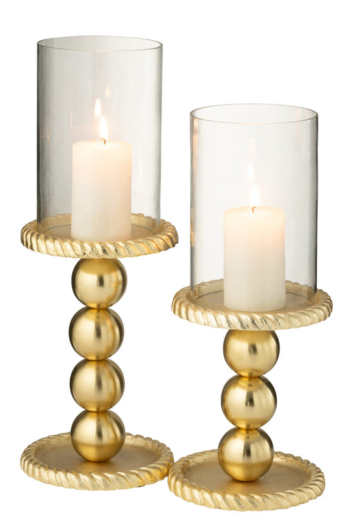 J-Line kandelaar - aluminium - goud - large