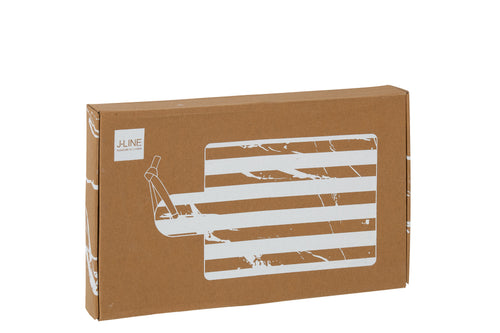 J-Line snijplank Rechthoekig Streep Marmer - steen - beige/bruin