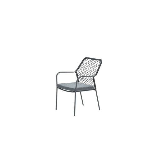 Garden Impressions tuinset Ross - Tulli zwart - light teak look - Ø148 cm