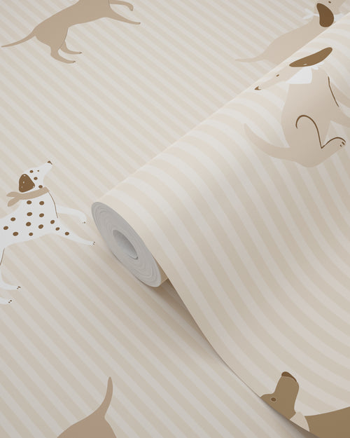 ESTAhome behang honden beige - 50 x 900 cm - 132019