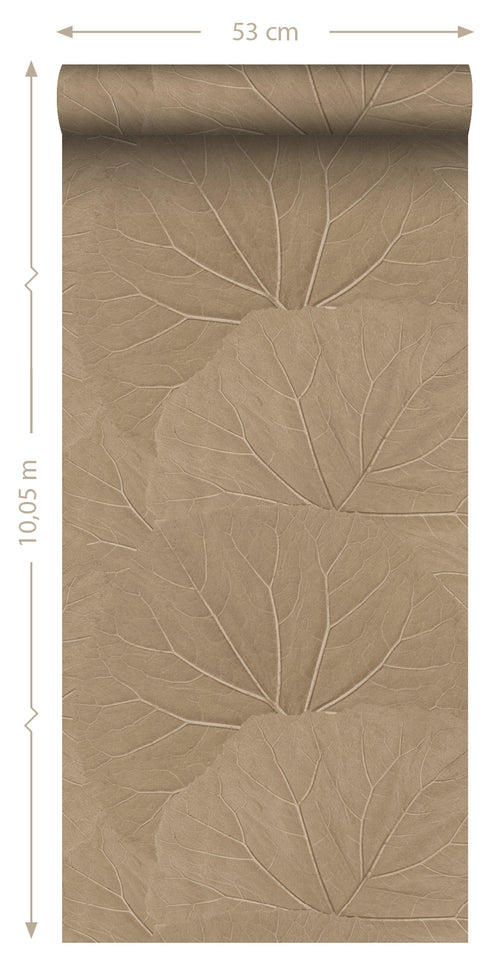 ESTAhome behang bladeren zand beige - 50 x 900 cm - 139917 - vtwonen shop