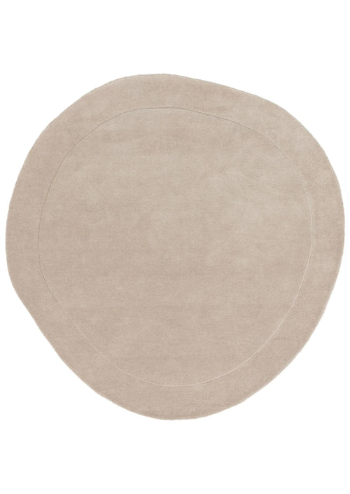 benuta wollen vloerkleed Shape - crème - ø 200 cm