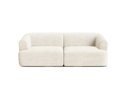 Cosmopolitan Design Modulaire bank Campi 3-zits, ribfluwelen ivoor - 90x220x70cm