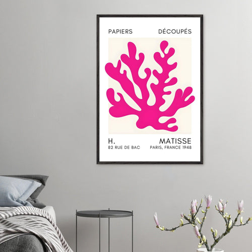 Artfulprints Poster Matisse – Saltflower shapes pink   - 30x40 cm - Roze