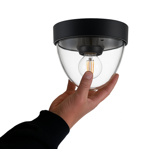 Nowodvorski buitenlamp Nook - 1 lichts - 18  x 15.5   cm - zwart - vtwonen shop