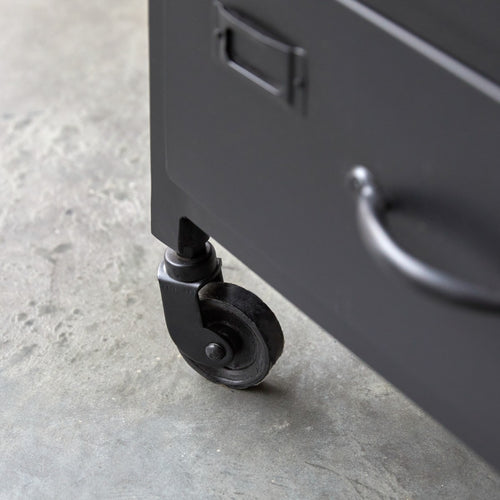 Tikamoon Mangohouten en metalen kolomkast - Zwart - vtwonen shop