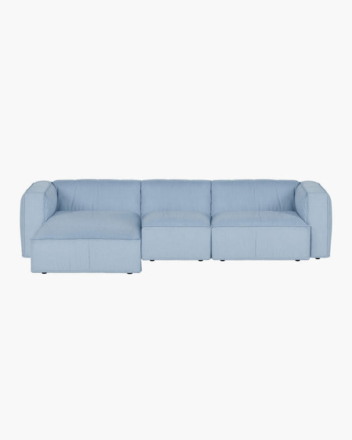 noo.ma Lobi 4-zits hoekbank, Baby Blue Corduroy - 318x154x73,5 cm