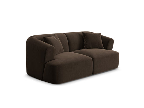 Cosmopolitan Design Modulaire bank Campi 2-zits, flueel chocolade - 90x180x70cm
