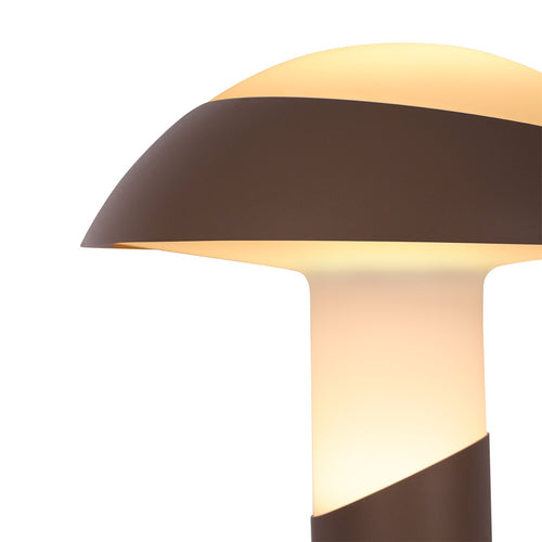 Atmooz tafellamp Toronto - bruin - Ø 30 x H 33 cm - geïntegreerde led