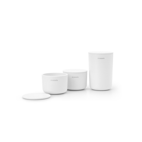 Brabantia Opbergbakjes - set van 3 - white - vtwonen shop