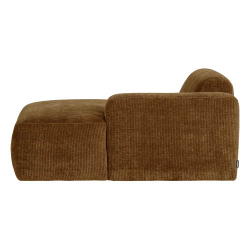 WOOOD chaise longue bank rechts Mojo Base - Rib - Honinggeel - 74x112x162