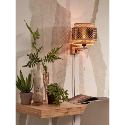 GOOD&MOJO wandlamp Bhutan - bruin - 25x29x25cm - vtwonen shop