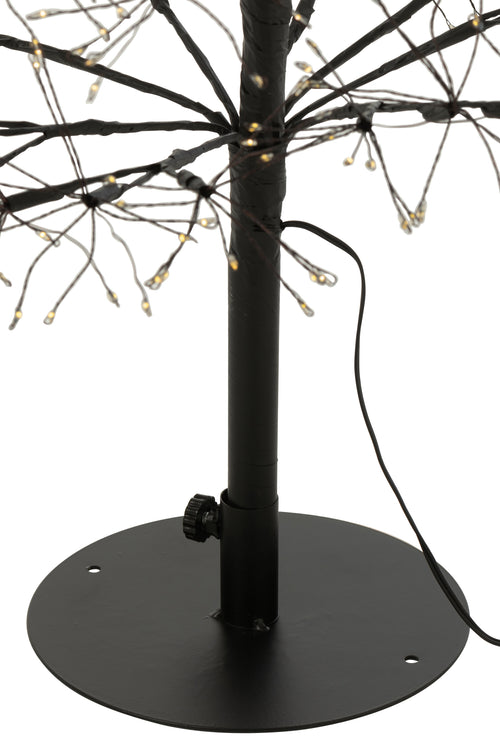 J-Line decoratie Boom - warm witte lichten - ijzer - zwart - medium - LED lichtjes - vtwonen shop