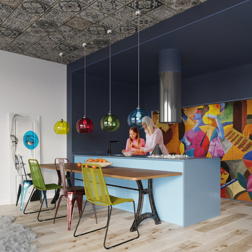 Sollux Lighting Hanglamp BALL geel - 30x30x120cm