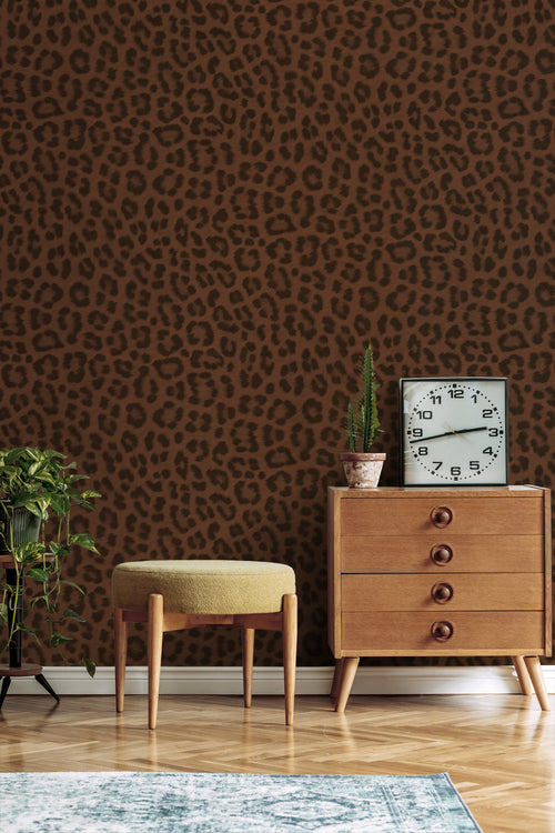 ESTAhome behang panterprint bruin - 50 x 900 cm - 131436 - vtwonen shop