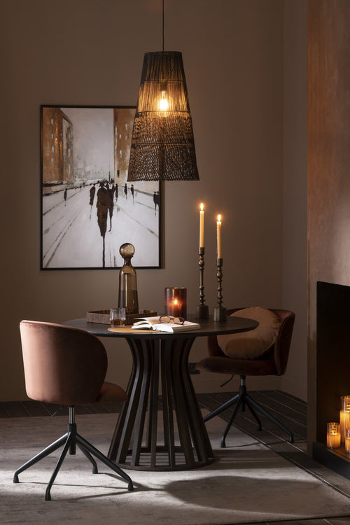 J-Line decoratie Fles + Stop Effen Hoog - glas - bruin - large