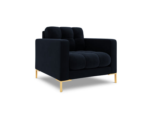 Cosmopolitan Design Fauteuil Bali flueel, donkerblauw - 96x87x75cm