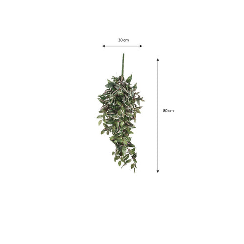 Mica Decorations Tradescantia Kunst Hangplant - L15 x B30 x H80 cm - Groen