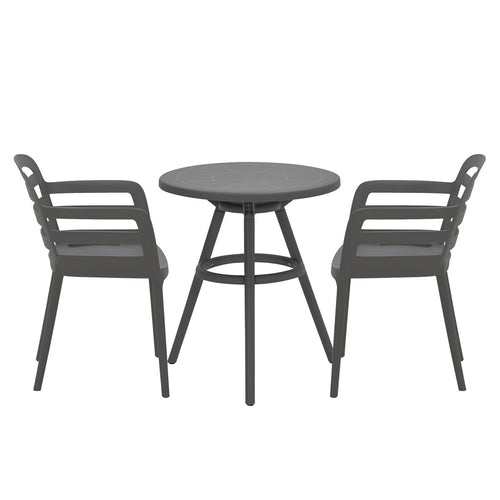 Garden Impressions bistroset Fien donker grijs - 3-delig - vtwonen shop