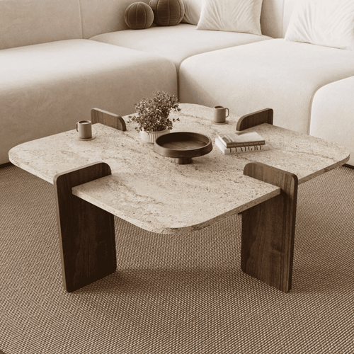 Calicosy - LUMA Salontafel - Naturel - 90x90x35 cm