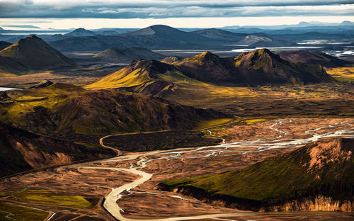 Sanders & Sanders fotobehang landschap beige en groen - 400 x 250 cm - 612390 - vtwonen shop