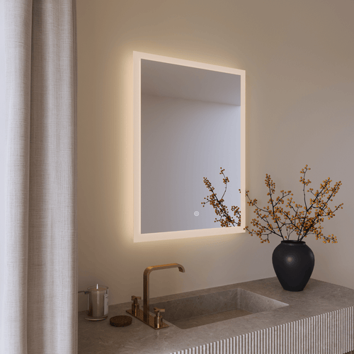 LOMAZOO badkamerspiegel Orlando - met LED verlichting & spiegelverwarming - rechthoekig - 60 x 80 cm