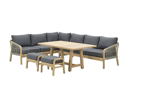 Santos lounge-diningset-5-dlg-links-acacia white wash-dgrijs-mgrey - vtwonen shop