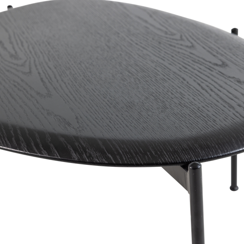 WOOOD salontafel Kota - MDF/Fineer - Zwart - 36x92x68