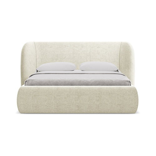 LaMiaSofa Bed met opbergruimte Trieste - chenille stof - beige - 210x215x110