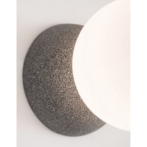 Merano Inuvik Wandlamp Grijs Beton, Opaalglas LED G9