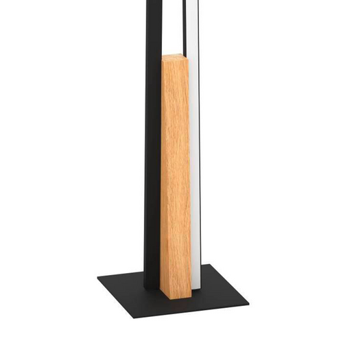 EGLO vloerlamp Panagria - led - 146 cm - zwart/bruin/wit - vtwonen shop
