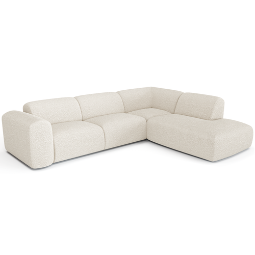 Sia Home - Rechte hoekbanken MYRA - Bouclette stof - Crème - 269cm - vtwonen shop