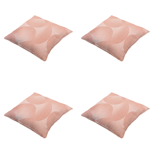 Madison sierkussen Napels - roze - 50x50x10cm - set van 4