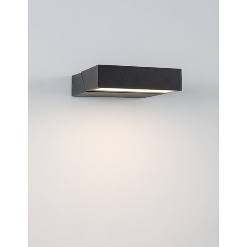 Merano Charleston Buiten Moderne Wandlamp Antraciet Aluminium Helder Glas LED 10W 298Lm 3000K IP65