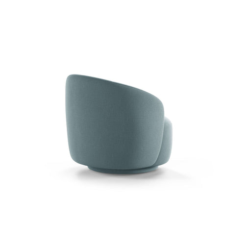 Cosmopolitan Design - Draaistoel Savona structurele stof lichtblauw - 83x86x76.5cm