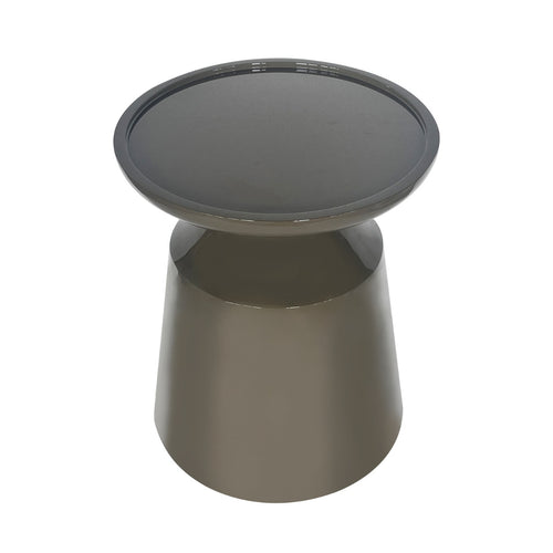 DÉJA Living Bijzettafel Fjell - Rond Kaki Groen Glossy MDF - 40x40x50cm - vtwonen shop