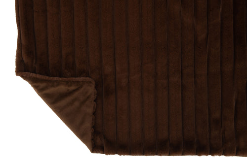 J-Line Plaid corduroy - polyester - chocolade - 180 x 130 cm - vtwonen shop