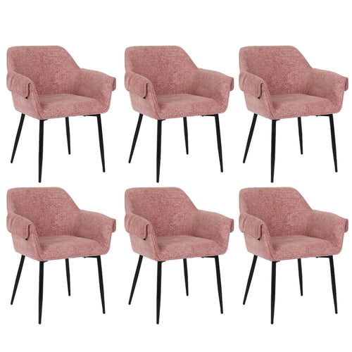 Home Deluxe | CHENO eetkamerstoel - roze, set van 6