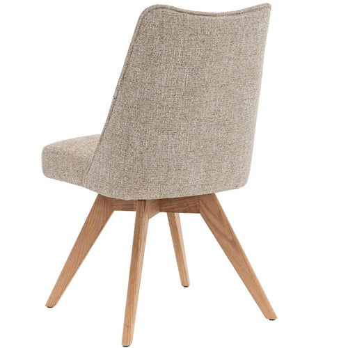 DÉJA Living Eetkamerstoel Meau - Beige/Naturel - Draaibaar - Set van 2 - vtwonen shop