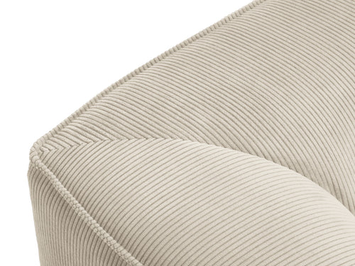 Micadoni - Linker hoekbank "Ruby" 4 zitplaatsen, ribfluwelen, lichtbeige - 180x273x69cm