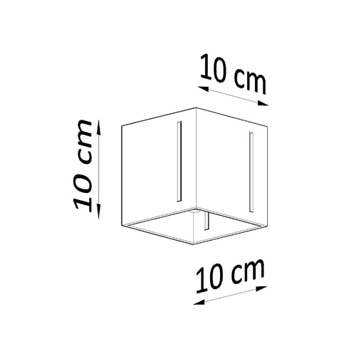 Sollux Lighting Plafondlamp PIXAR grijs - 10x10x10cm