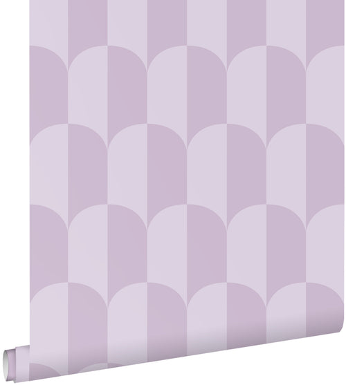 ESTAhome behang art deco bogen lila paars - 53 cm x 10.05 m - 139987