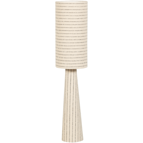 WOOOD vloerlamp Loft - Metaal/Bouclé - Naturel Met Strepen 130xØ30 cm - vtwonen shop