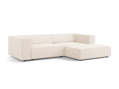 Cosmopolitan Design rechter hoekbank Arendal 3-zits, chenille, lichtbeige - 166x224x70cm