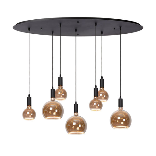 Atmooz hanglamp Yoki 7 - zwart - 125 x 55 x H 130 cm - E27