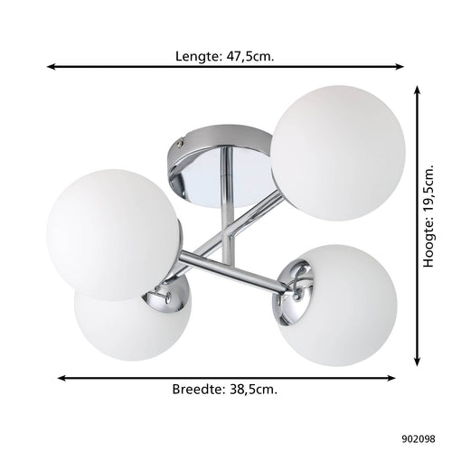 EGLO plafondlamp Castrovido - badkamer - chroom