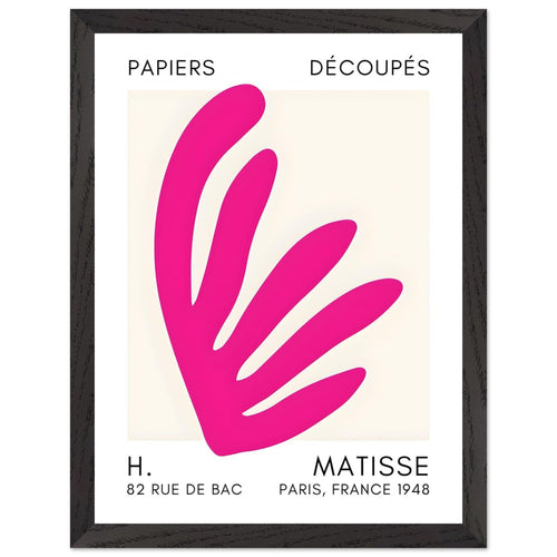 Artfulprints Poster met Lijst Matisse – Aquatic impression pink   - 30x40 cm - Roze