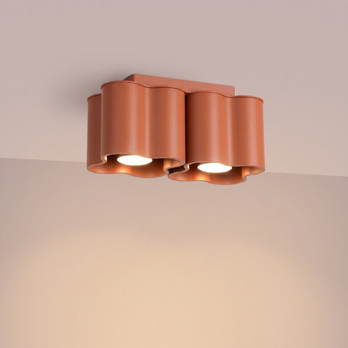 Sollux Lighting Plafondlamp OVIO 2 rode oker GU10 - 24,5x12x12cm
