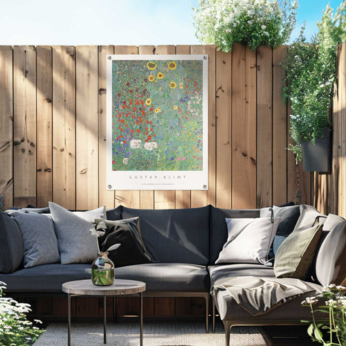 Reinders tuinposter Gustav Klimt - Zonnebloemen - 80x60cm