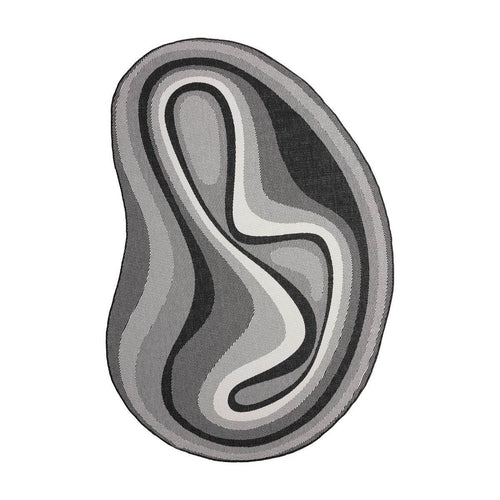 Interieur05 Organisch gevormd buitenkleed Loop Stone Zwart - 200 x 290 cm - vtwonen shop